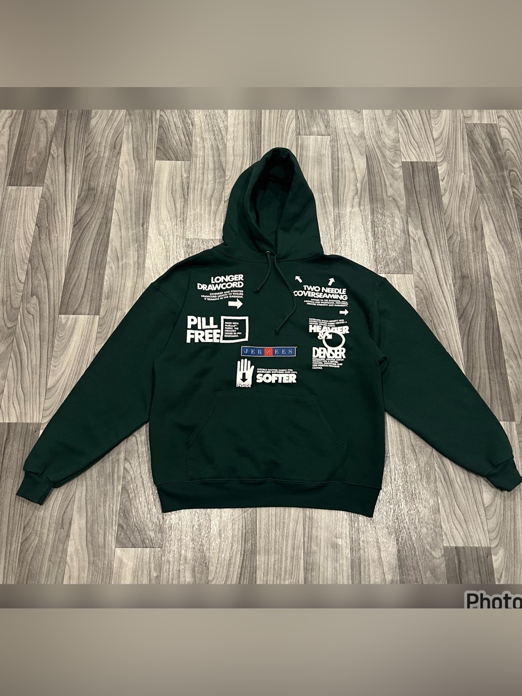 Size Large Vintage 2000s Jerzees Promotional Rare Pullover Hoodie